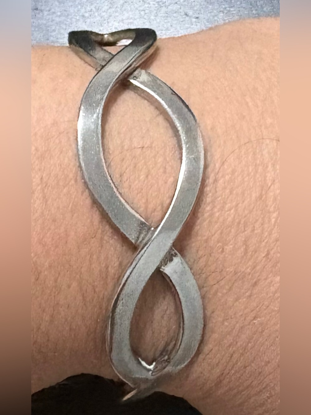 Sterling 925 Infinity Link Cuff Bracelet